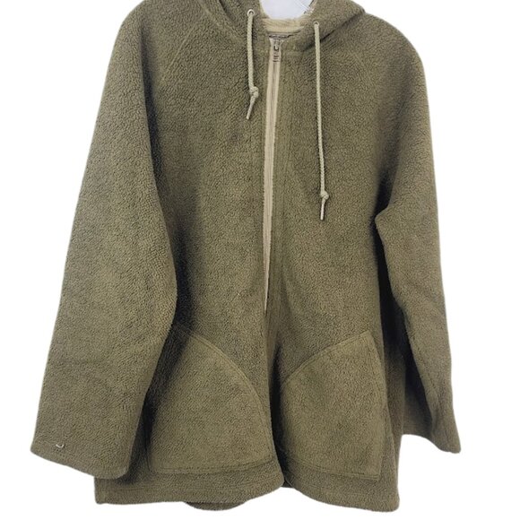 Toad&Co Tops - Toad&Co Women's Green Long Sleeve Sherpa Full Zip Thermal Fleece Hoodie Size L